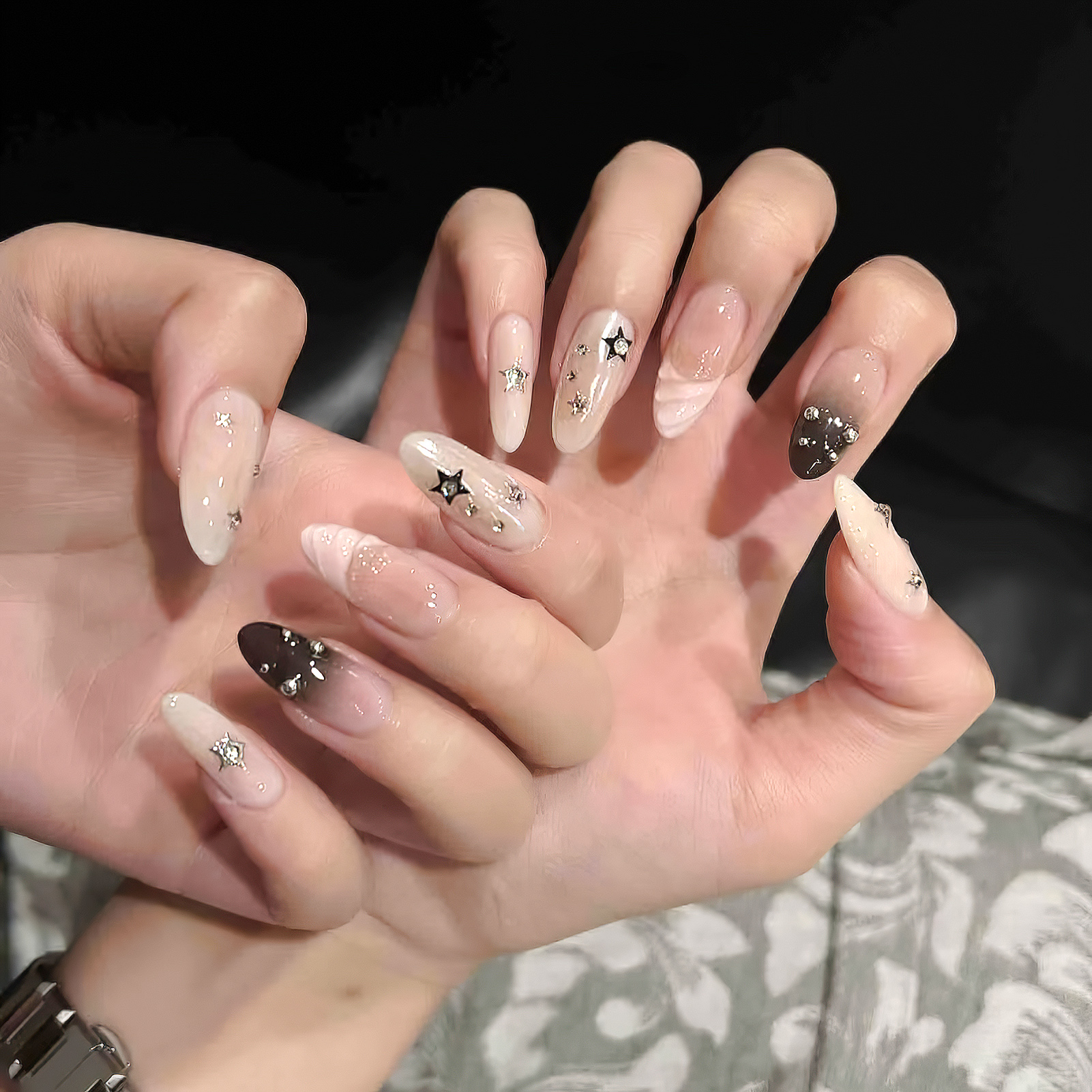 10pcs Almond Fake Nails Star G - Resin Art Materials のレビューと価格