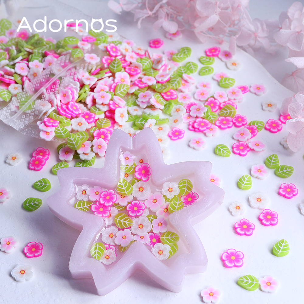 10g Pink Flowers Polymer Clay  - Resin Art Letters のレビューと価格