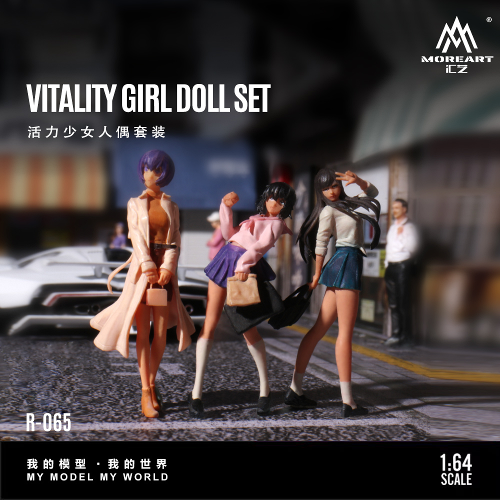 More Art 1:64 Dynamic Girl Dol - Resin Art Decor のレビューと価格