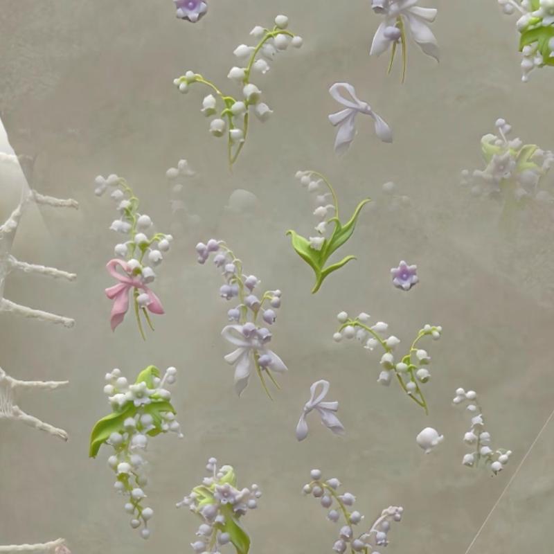 Flowers Series 3D Curved Nail  - Resin Art Templates Free のレビューと価格