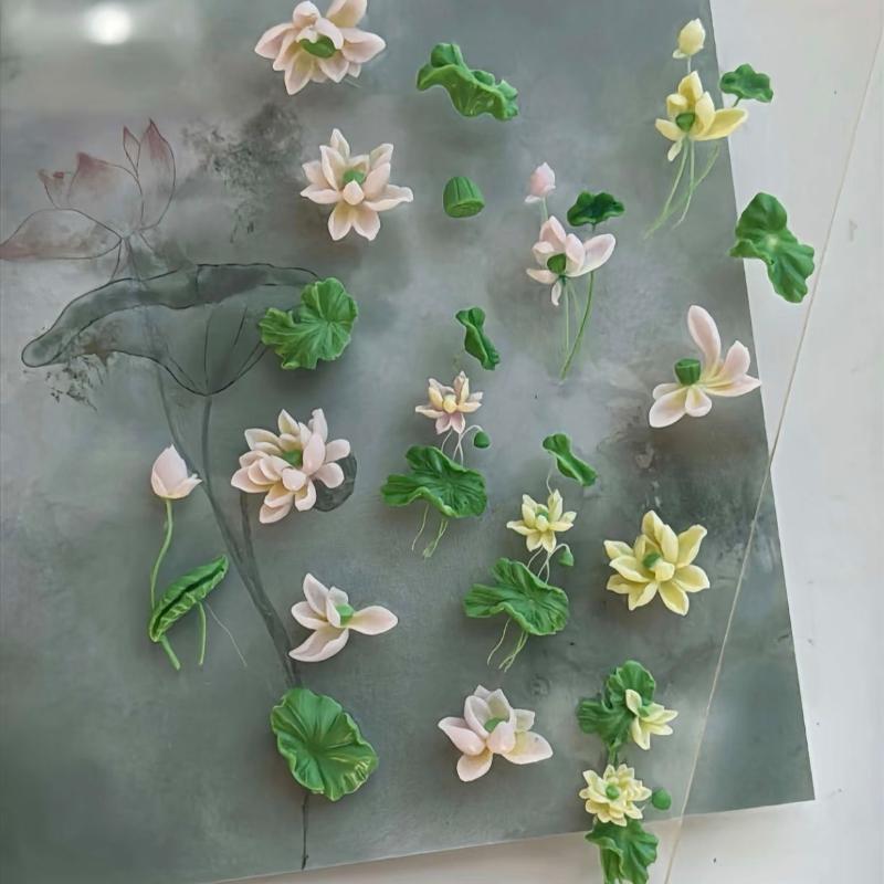 Flowers Series 3D Curved Nail  - Resin Art Templates Free のレビューと価格