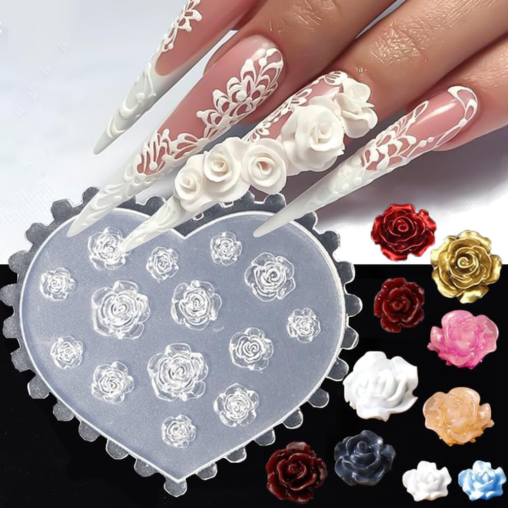 3D Flower Nail Molds Silicone  - Resin Art Templates Free のレビューと価格