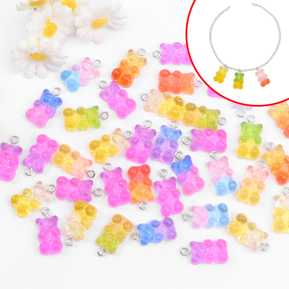 60pcs Dual Color Resin Bear Sh - Resin Art Materials のレビューと価格