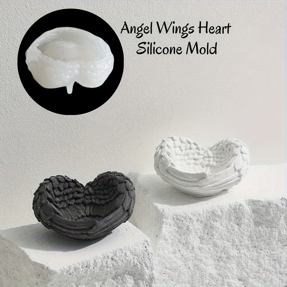 1pc Angel Wing Heart Silicone  - Resin Art Kit With Molds のレビューと価格