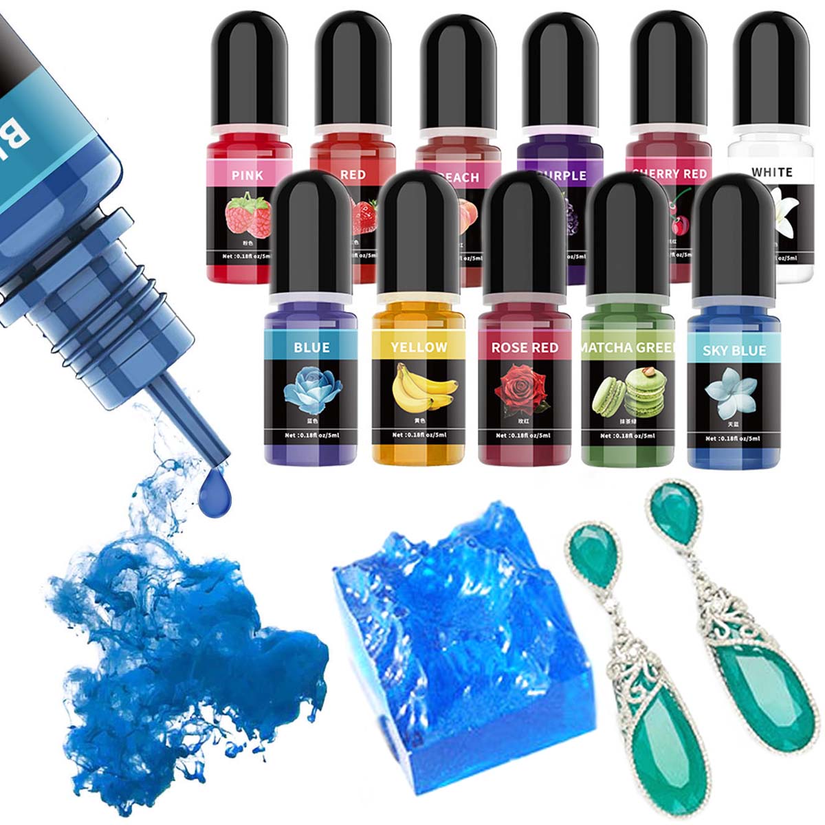 5ml/Bottle Epoxy Resin Pigment - Resin Art Letters のレビューと価格