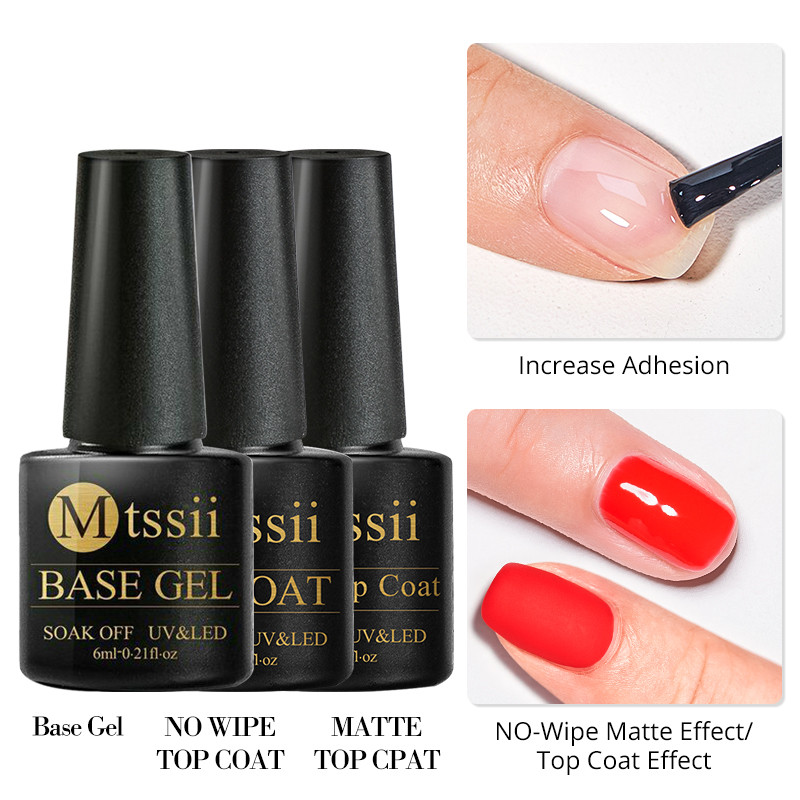 Base Gel No Wipe Top Coat 6ML  - Uv Lamp Nail Resin のレビューと価格