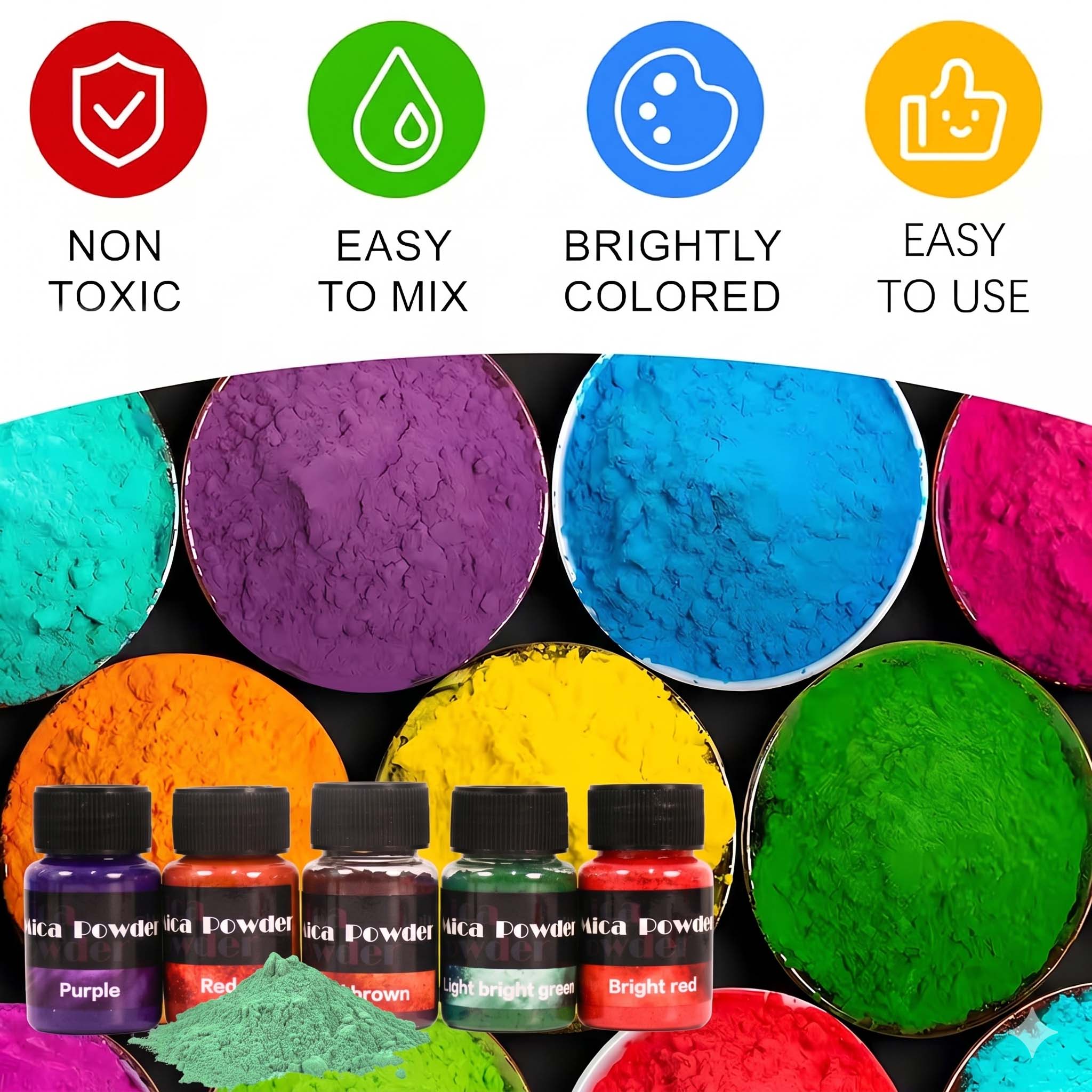 12-Color Gypsum Pigment Powder - Resin Color Paste のレビューと価格