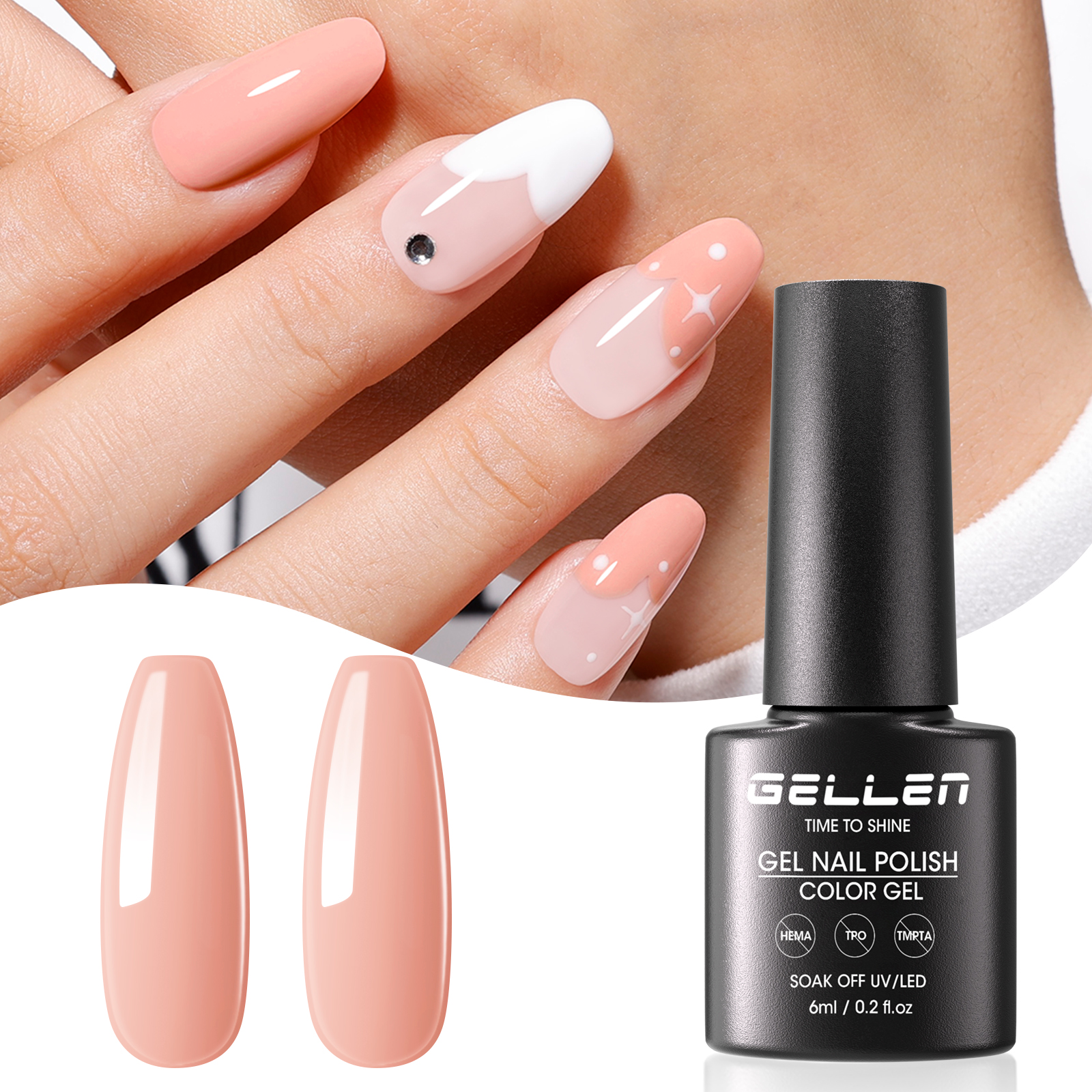 GELLEN Nude Beige Pink Gel Nai - Uv Lamp Nail Resin のレビューと価格