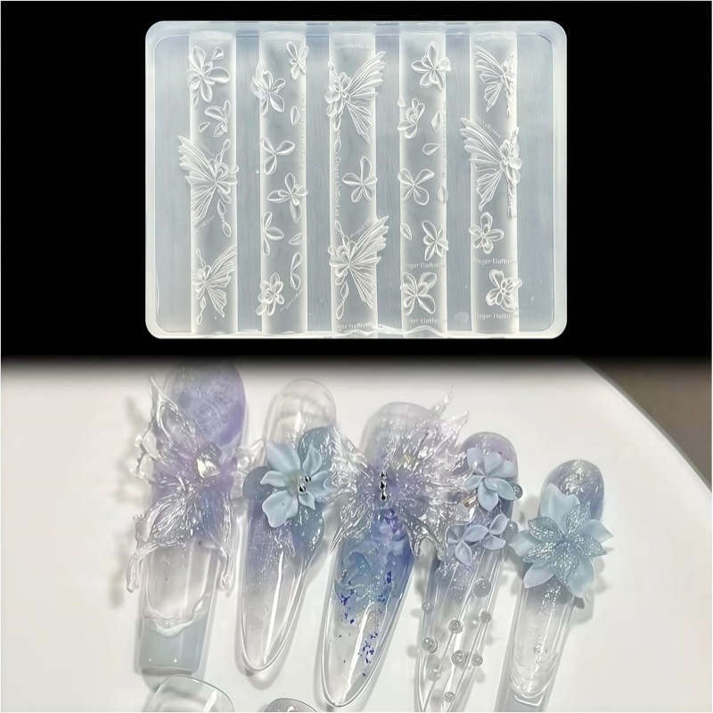 3D Butterfly Flower Gel Nail A - Resin Art Templates Free のレビューと価格