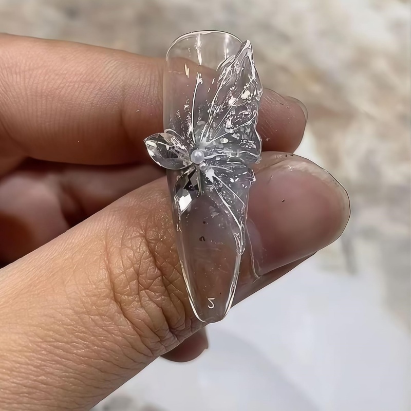 3D Butterfly Flower Gel Nail A - Resin Art Templates Free のレビューと価格