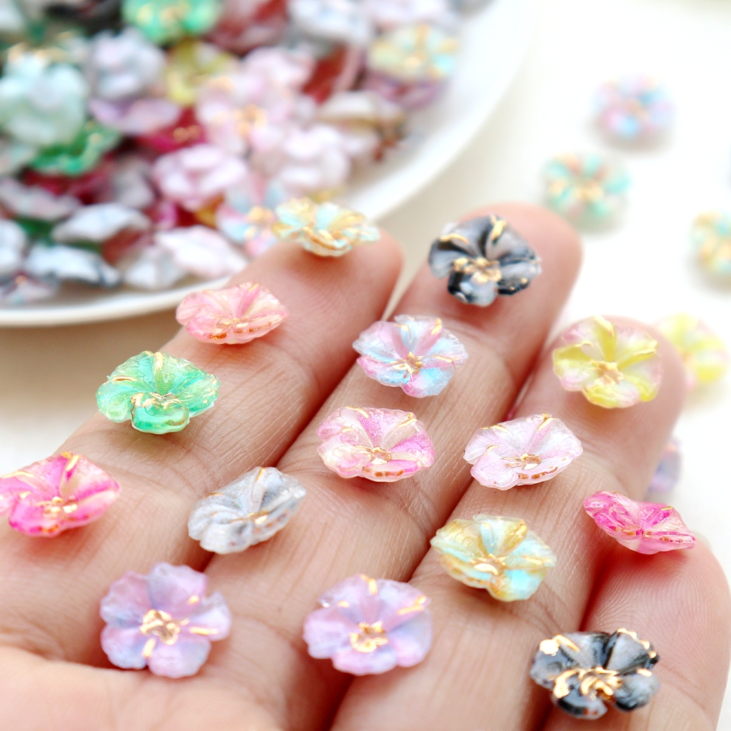30pcs Mini Resin Flower Caboch - Resin Art With Flowers のレビューと価格