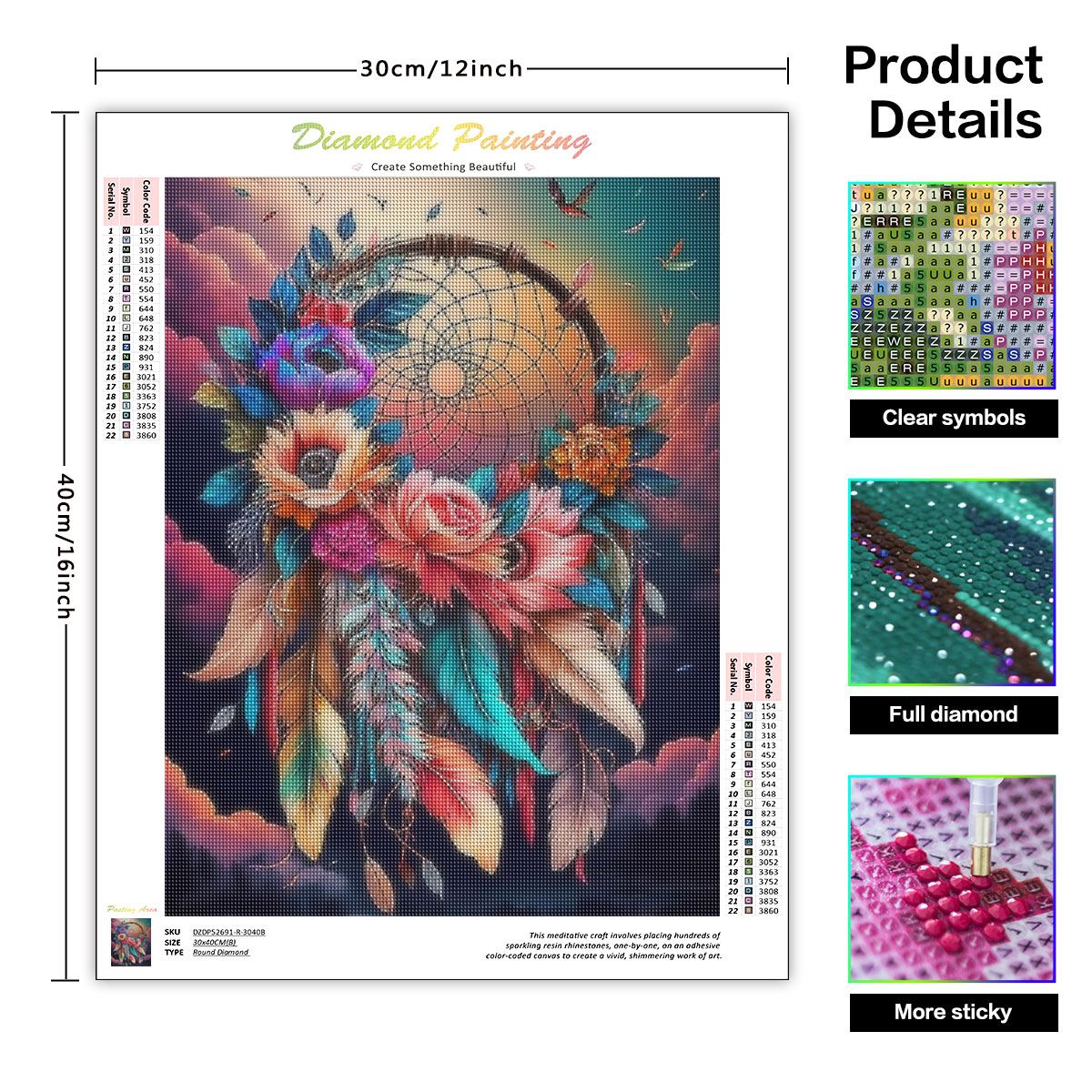 Frameless, Diamond Painting Dr - Resin Art With Flowers のレビューと価格