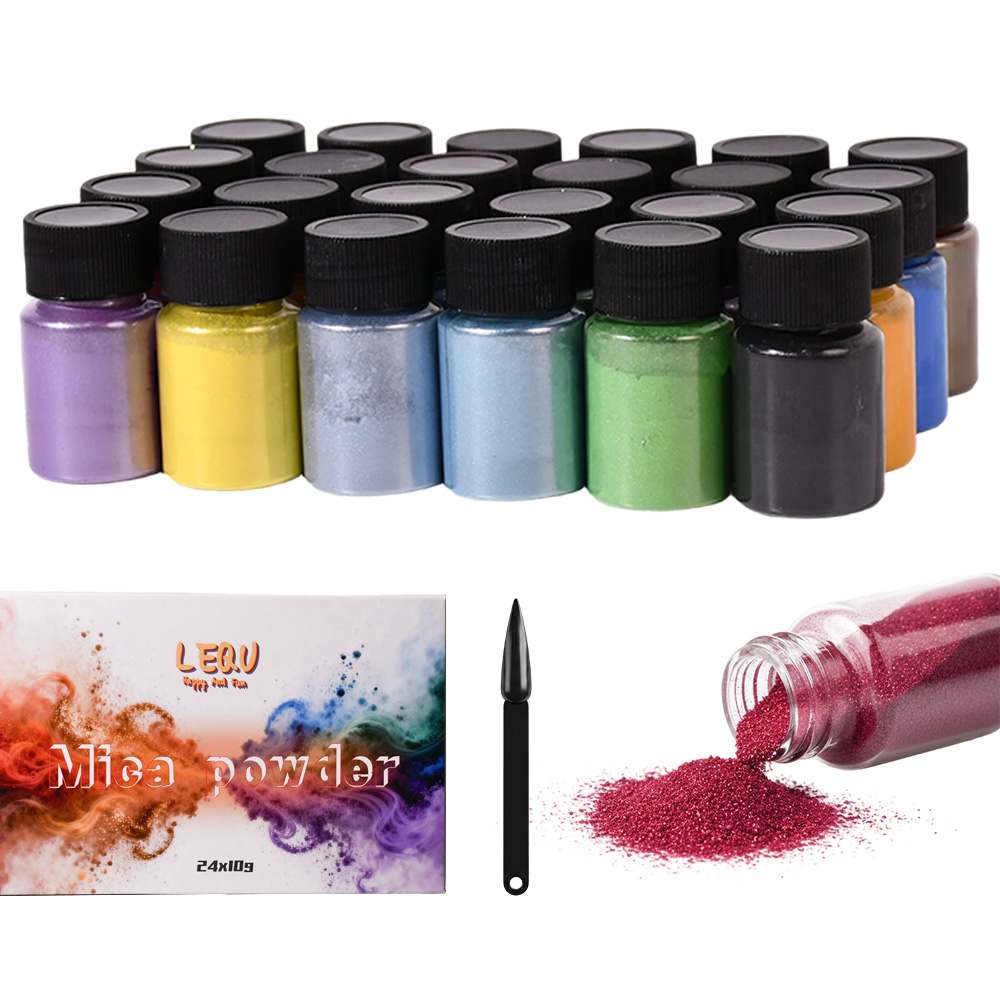 24-Color Chameleon Mica Powder - Resin Color Paste のレビューと価格