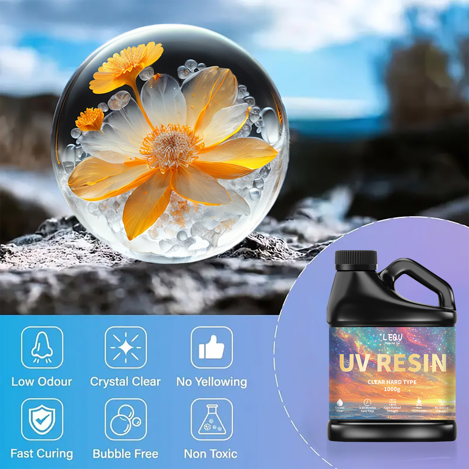 100/200/500/1000g UV Epoxy Res - Resin Art Letters のレビューと価格