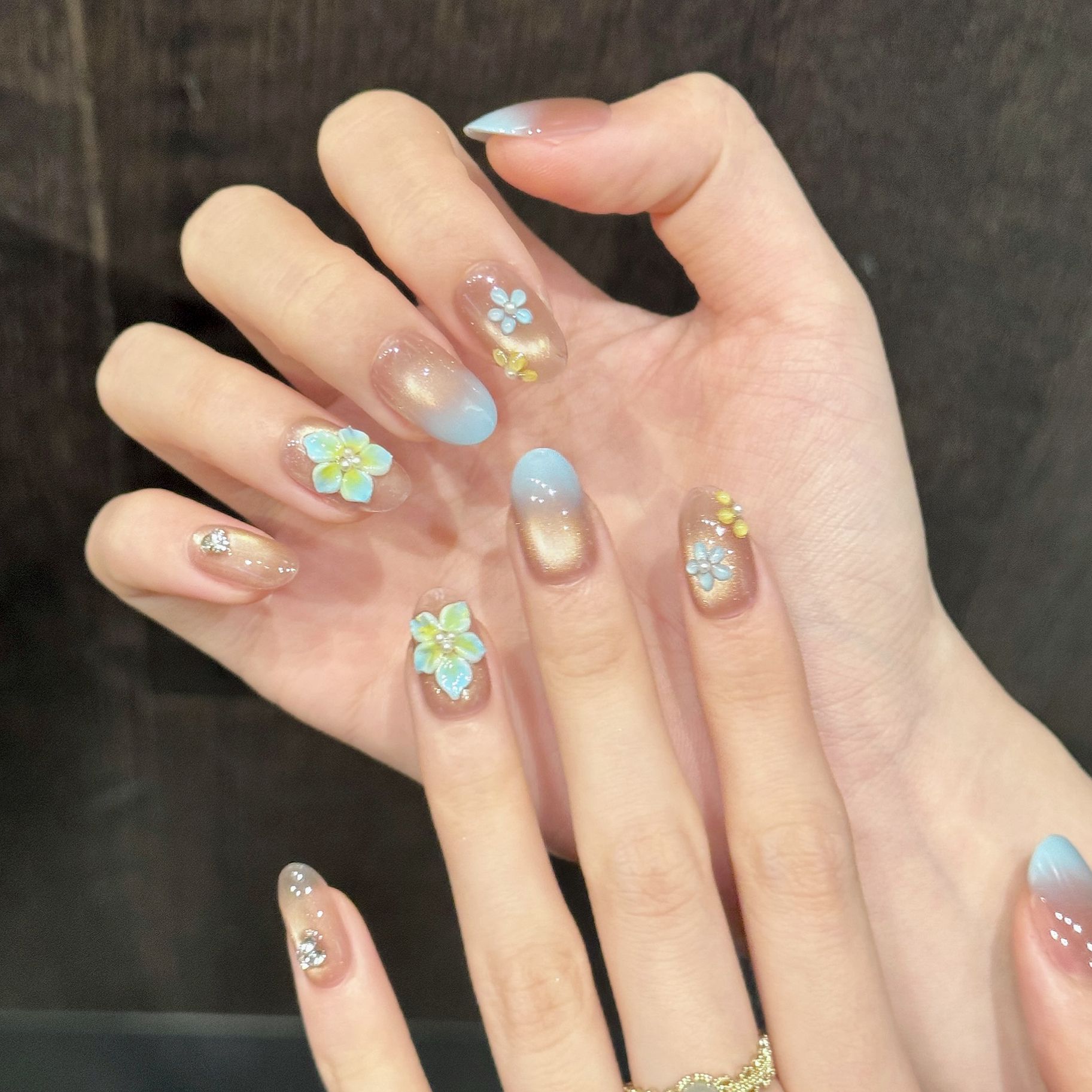 10pcs Pure Hand Pressed Short  - Resin Art With Flowers のレビューと価格